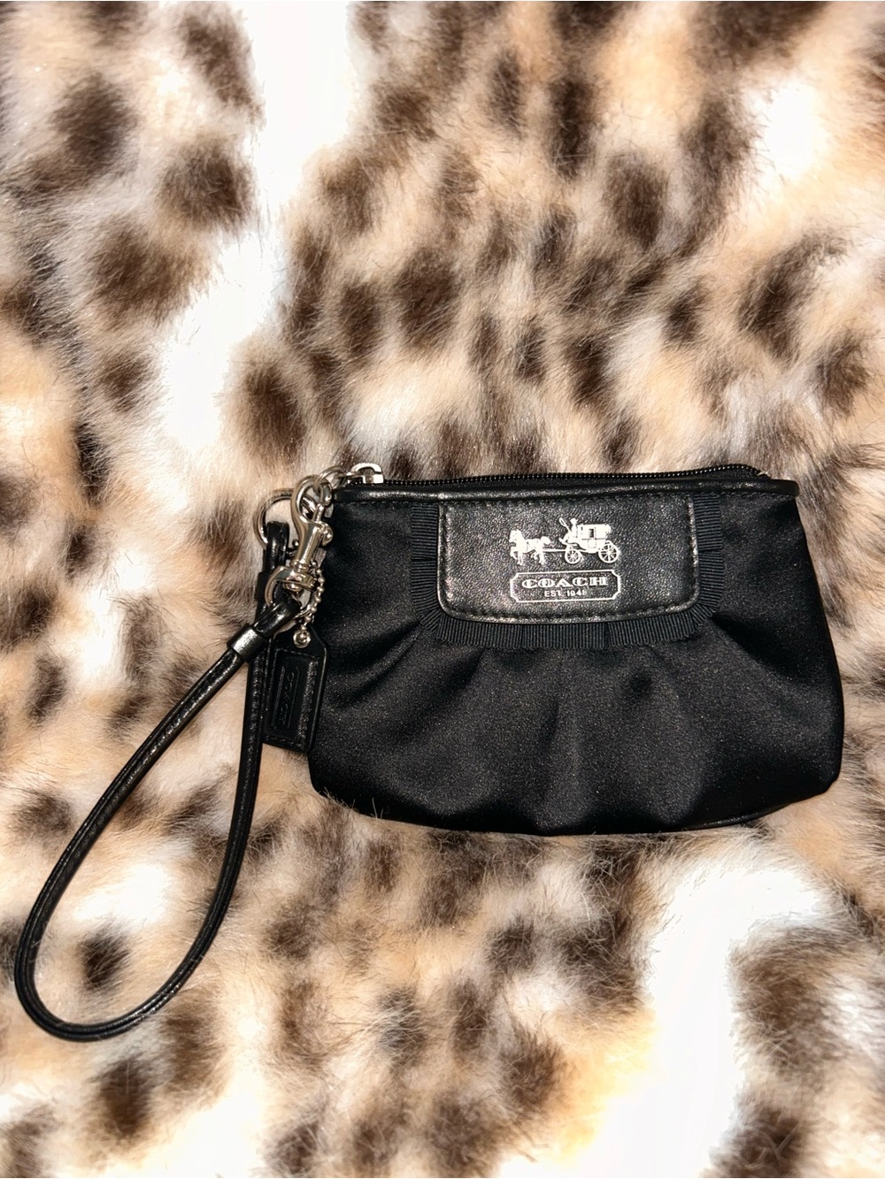 Coach Amanda Black Satin Gathered Wristlet -EUC- - Picture 15 of 15